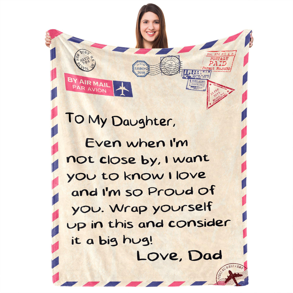 UFOORO Dad Love throw blanket for cozy movie nights