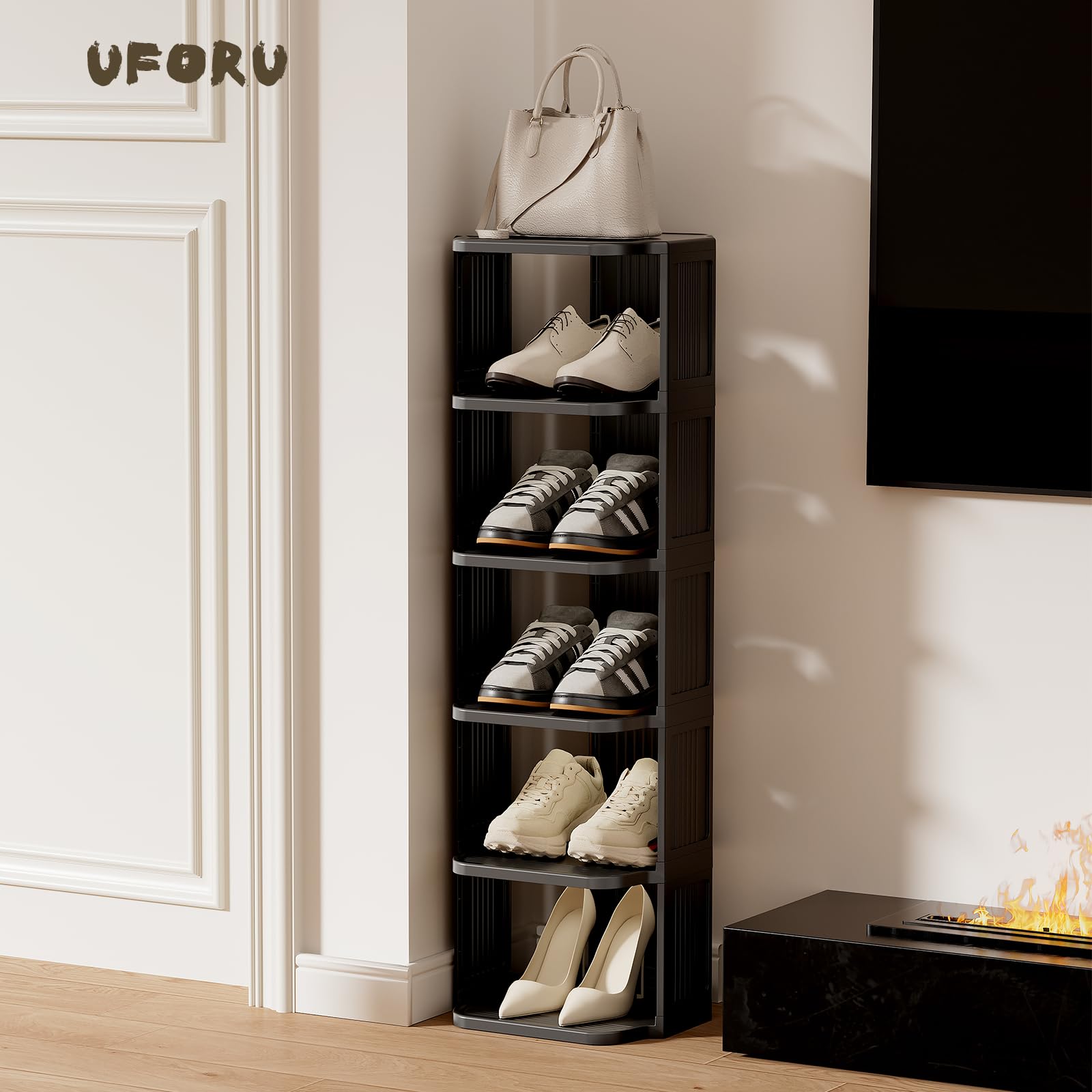 UFORU customizable shelves adapt to your shoe collection and space.