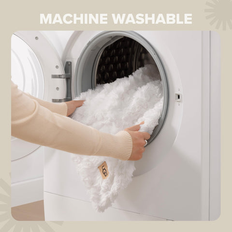 UGG Adalee throw blanket is easy to care with machine wash guidance.