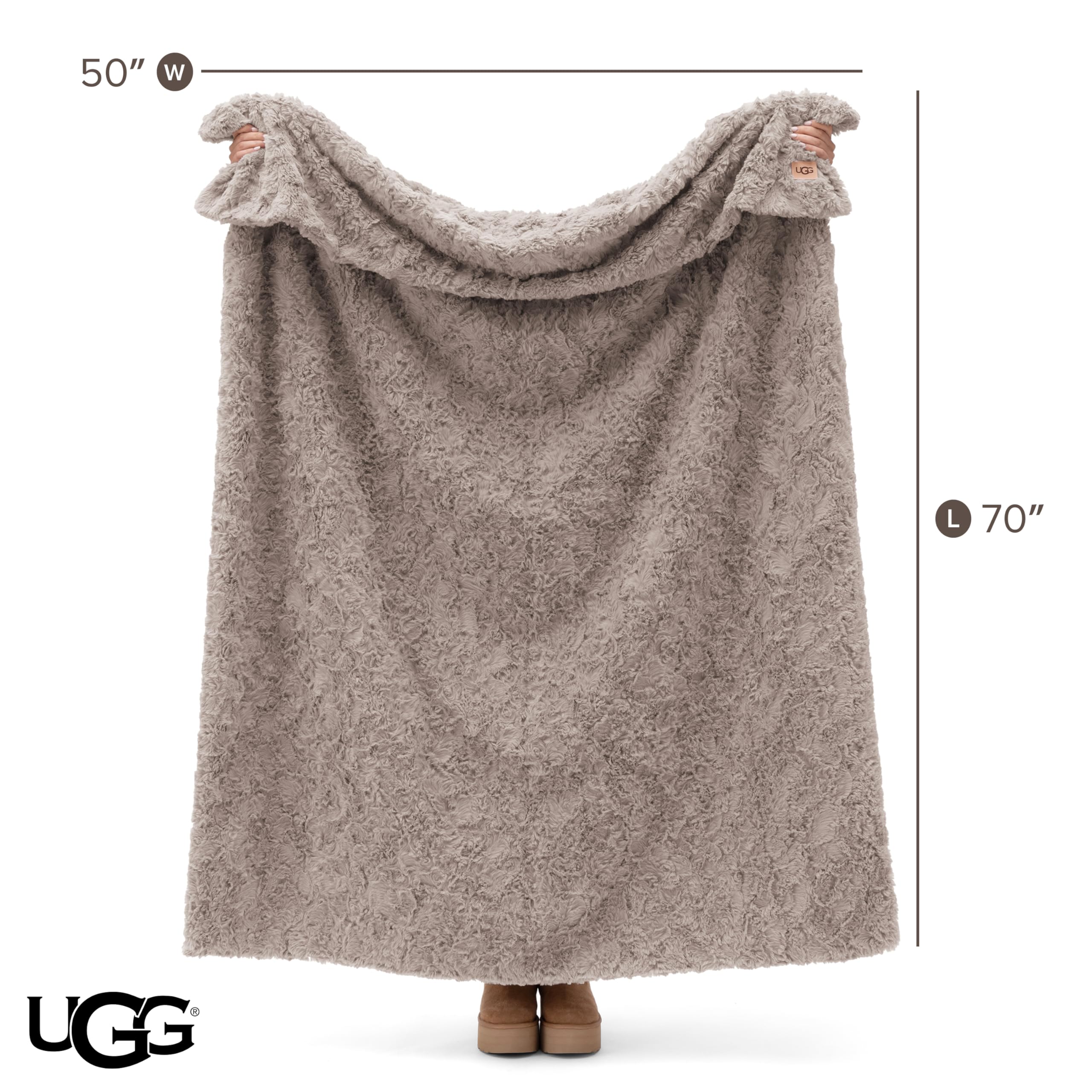 UGG Adalee machine-washable throw stays plush after washes