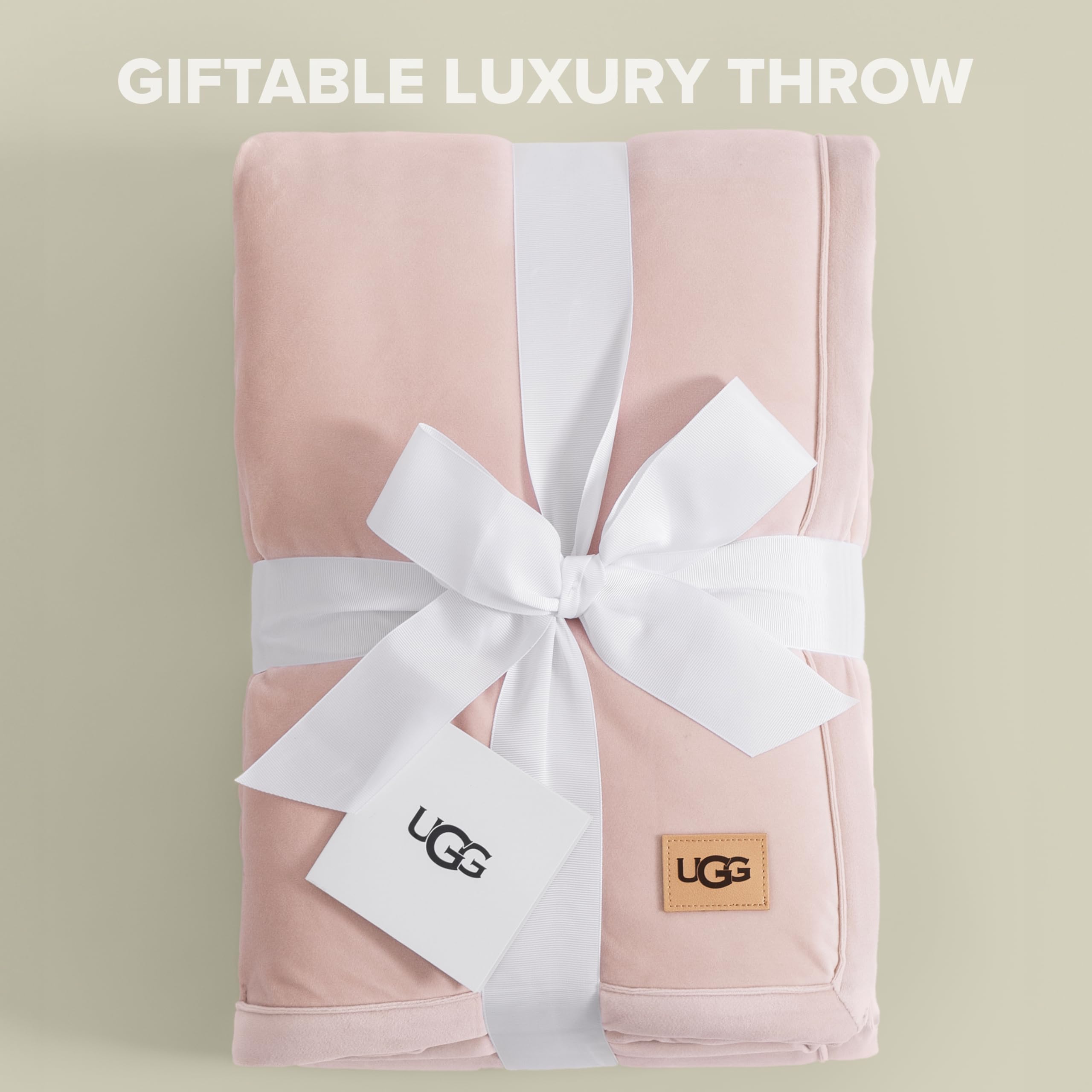 UGG Bliss Throw Blanket fluffy backing provides cozy texture for relaxed evenings.