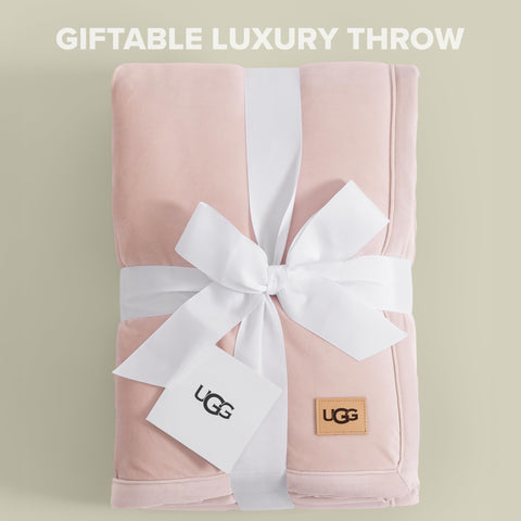 UGG Bliss Throw Blanket fluffy backing provides cozy texture for relaxed evenings.