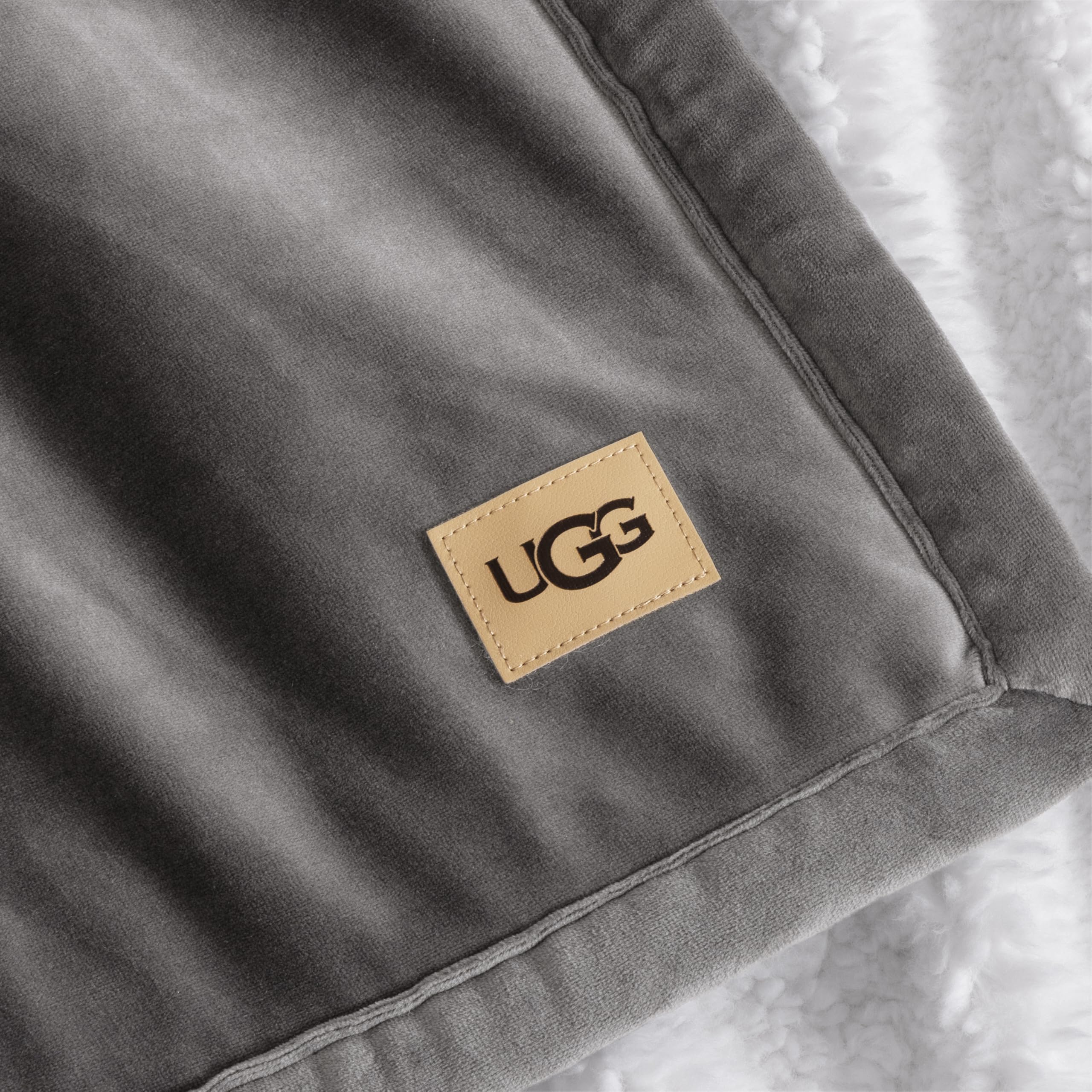 UGG Bliss Throw Blanket reversible design shown with two textures