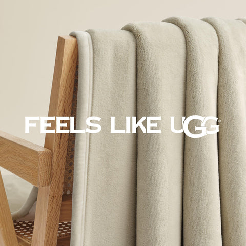 UGG Coco Plush Blanket close-up fleece, showcasing plush texture