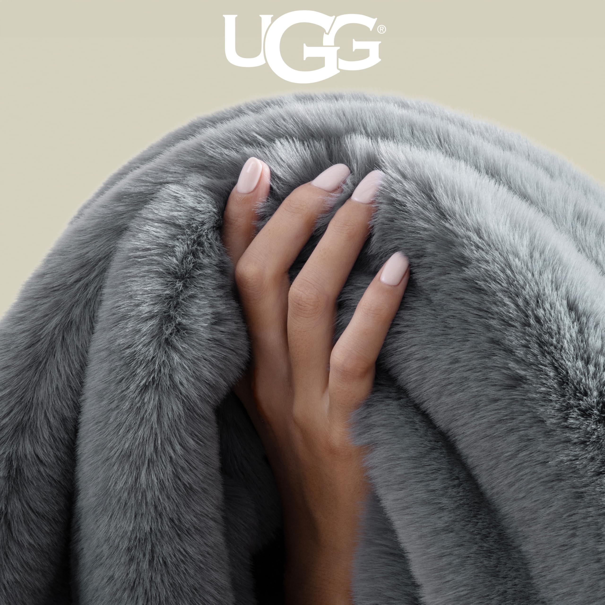 UGG Euphoria blue-grey throw, chic color accent for modern living spaces.