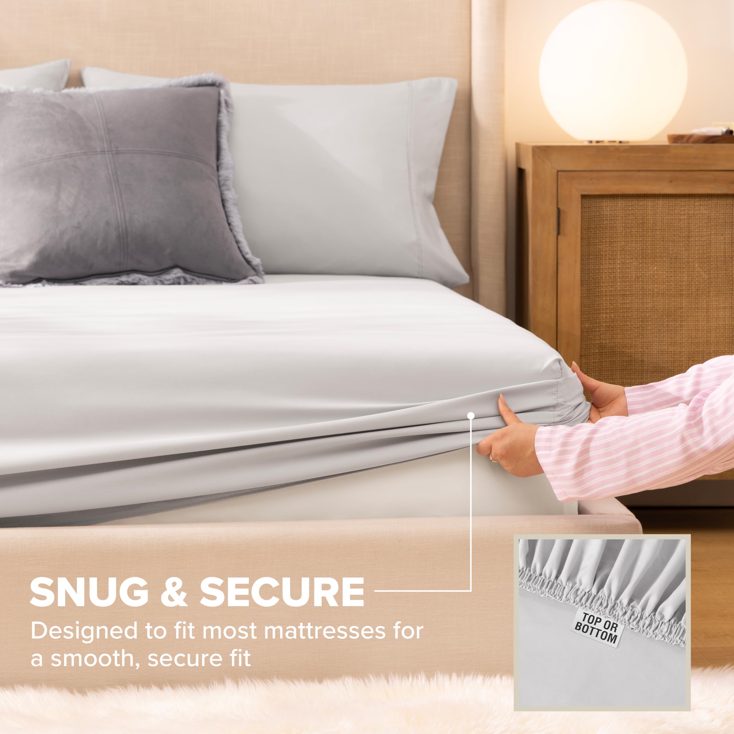 UGG Hedi queen deep pockets design fits thick mattresses securely
