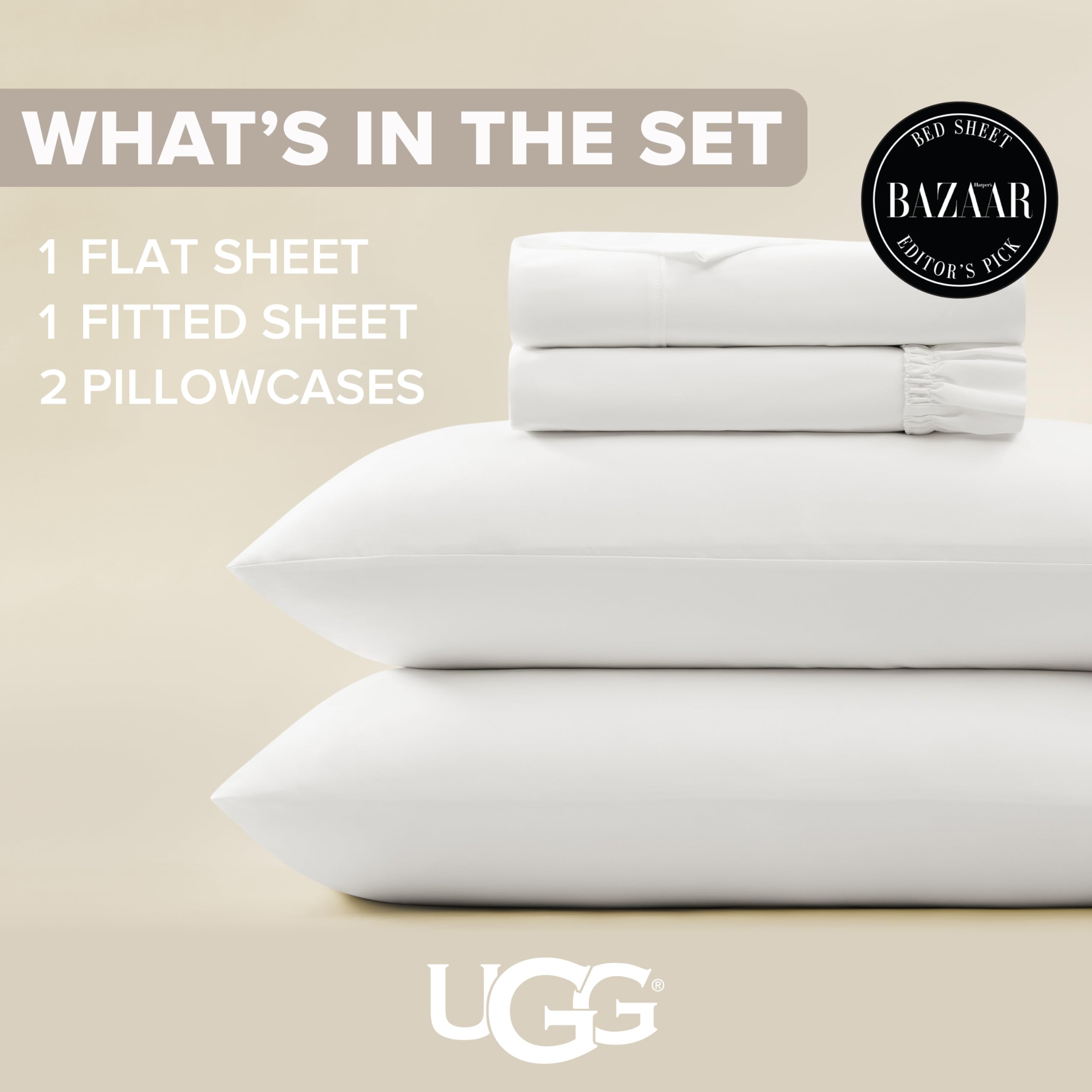 UGG Hedi deep pockets ensure secure fit on beds.