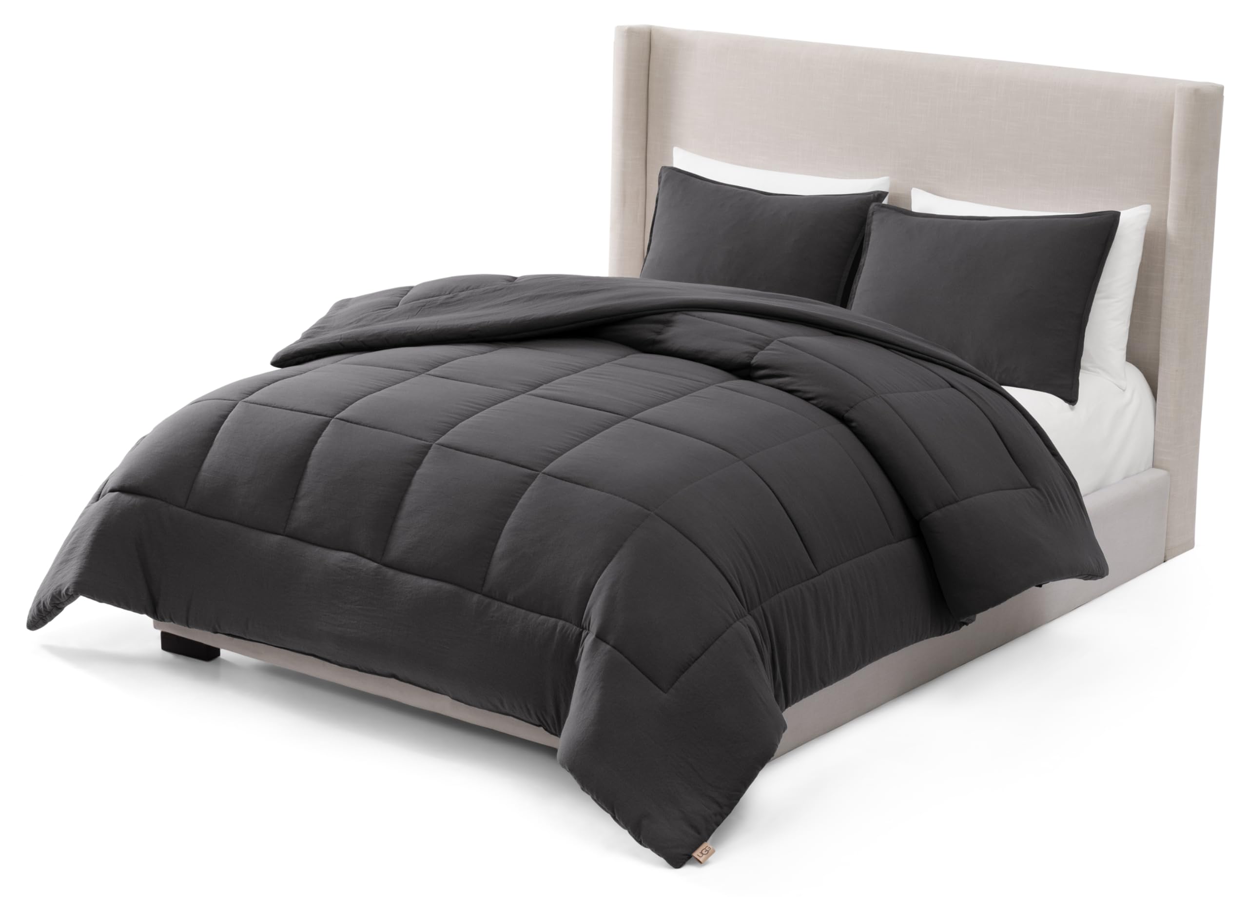 UGG Leonora box-stitch comforter offers even fill and cozy warmth.