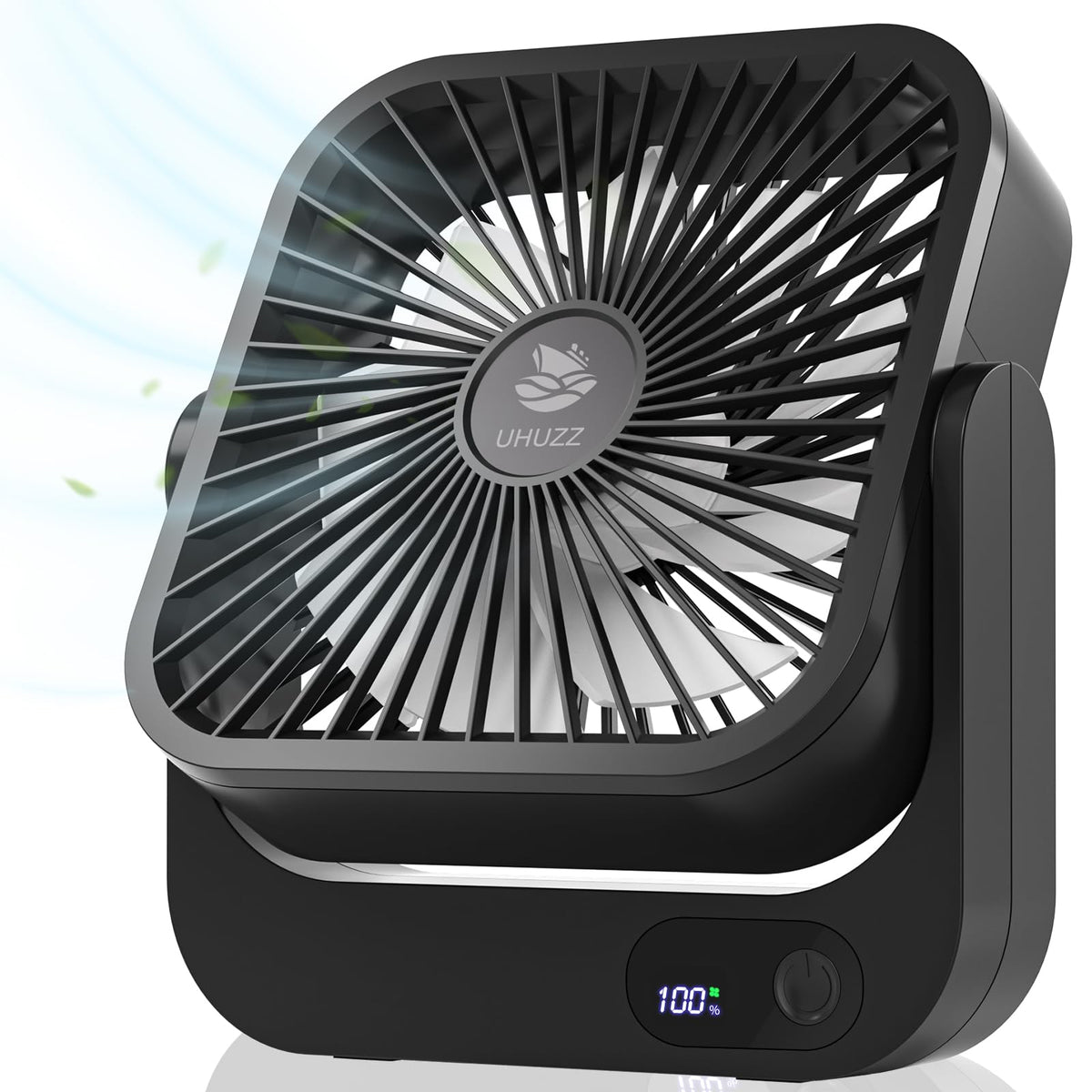 UHUZZ Cruise Fan with magnetic base attached to cabin wall for hands-free cooling.