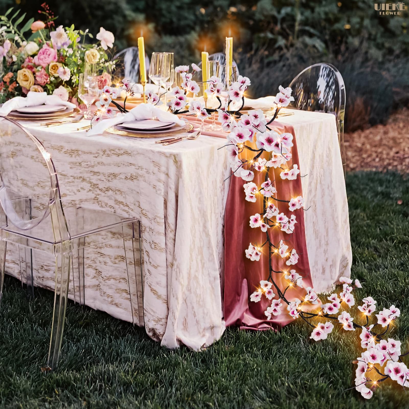 Uieke 8 modes light show demonstrates versatile ambiance options for any celebration.