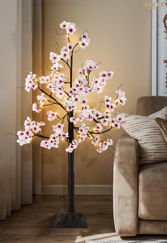 Uieke Cherry Blossom Tree with 96 warm white lights for romantic ambiance.