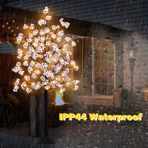 Uieke Cherry Blossom Tree IP44 waterproof design for outdoor placement.