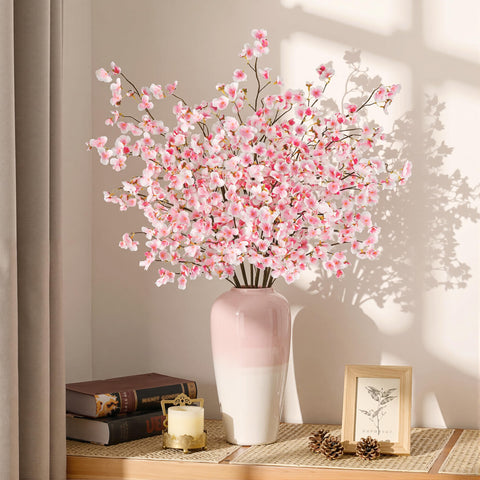 DIY wreath idea featuring Uieke silk cherry blossoms.