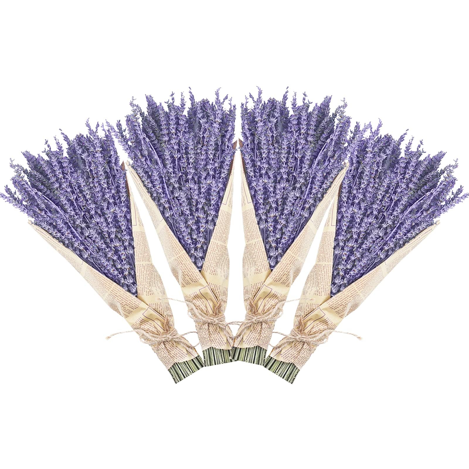 Uieke four-pack dried lavender bundles ready for elegant home display and fragrance