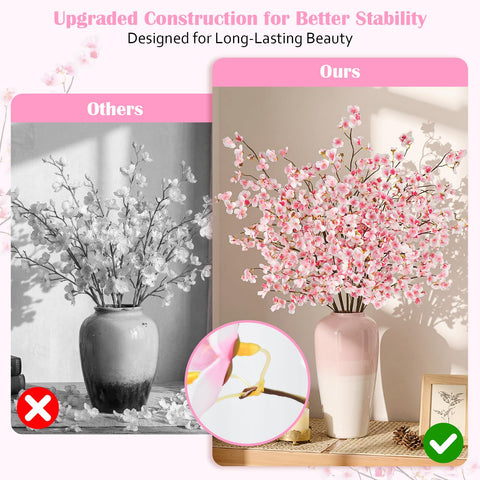 Indoor Japanese-inspired decor using Uieke cherry blossom branch.