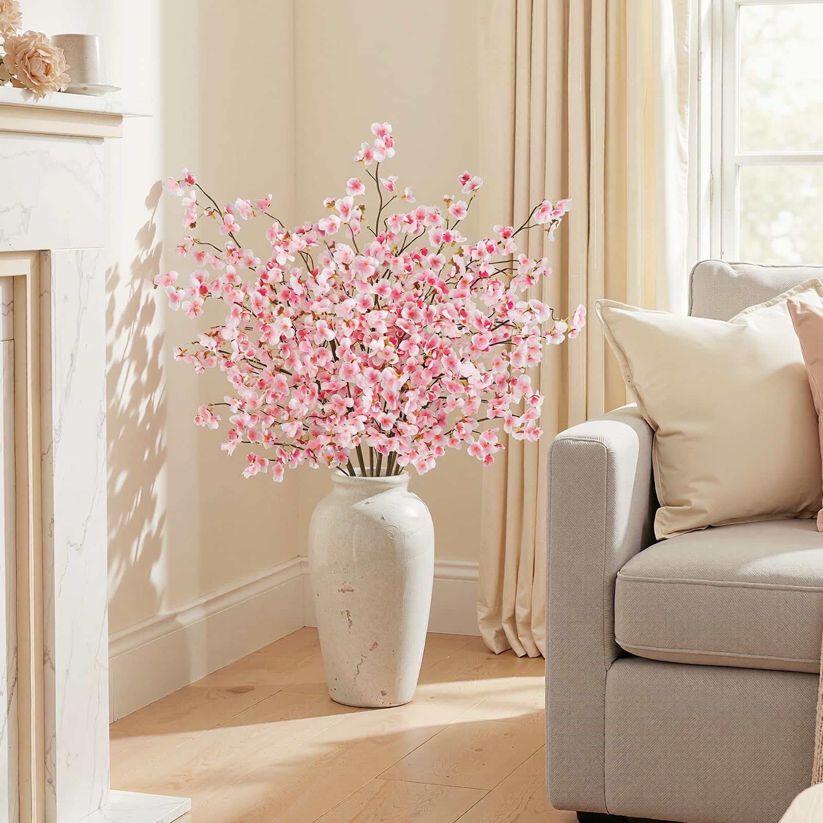 Three-pack Uieke silk branches for versatile, reusable floral accents.