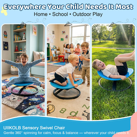 UIIKOLB Spinning Chair full-shot shows compact design for rooms and classrooms.