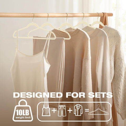 Uinicor closet organizer hangers help keep wardrobes neat and accessible.