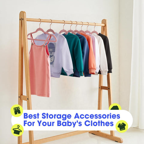 Uinicor Kids Hangers contoured shoulders prevent slipping on shirts.