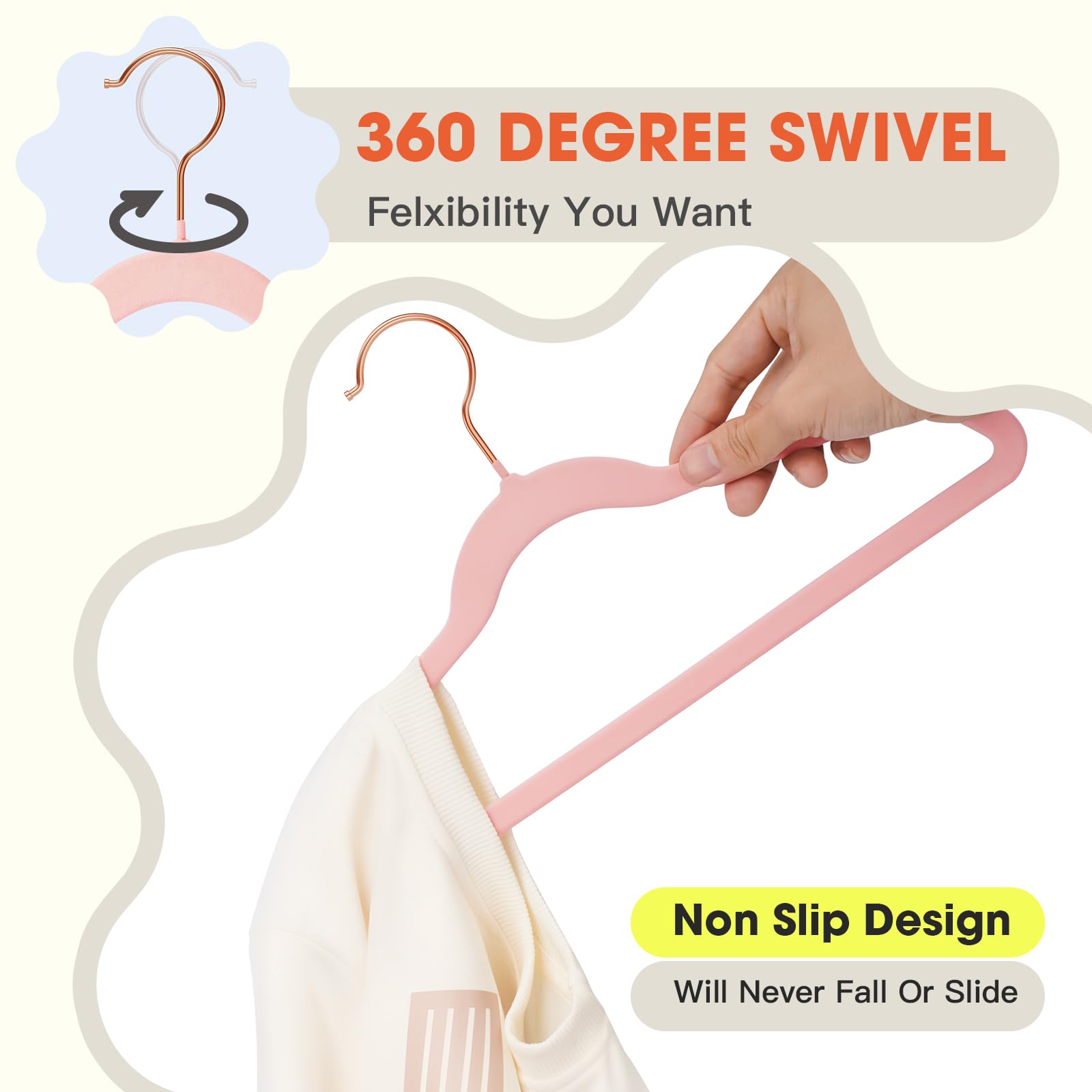Uinicor Kids Hangers heavy-duty ABS plastic for durable daily use.