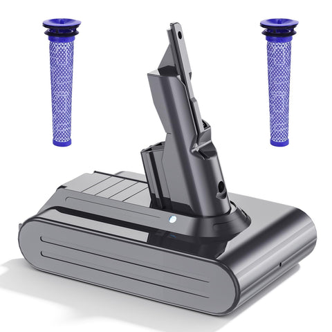 Uionvot 7000mAh replacement Dyson V7 battery front view for extended cleaning sessions