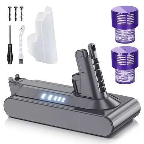 Uionvot Dyson V10 battery front view with extended power