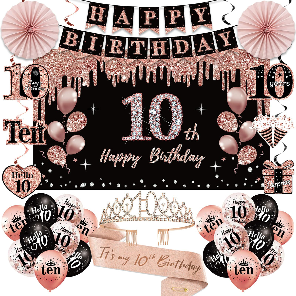Uiorgui 10th birthday banner for festive photos and ambiance.