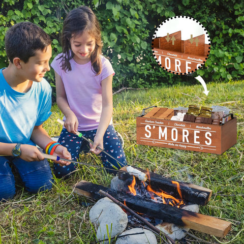Uipame farmhouse decor S'mores kit adds rustic charm to outdoor parties.