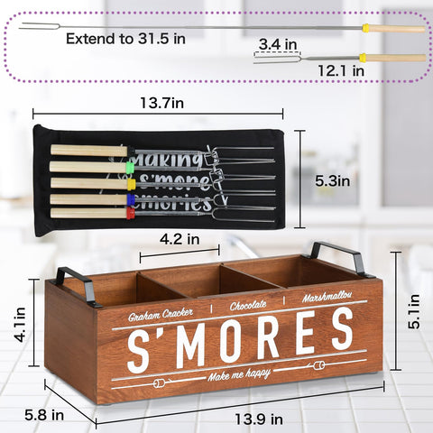 Uipame S'Mores Station ready for camping with accessories and stable setup.