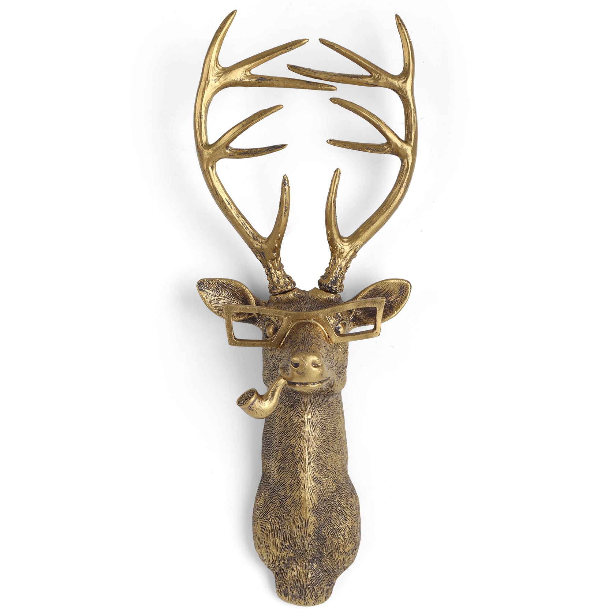 UITWMKTG gold deer head wall decor adds a contemporary focal point for living spaces