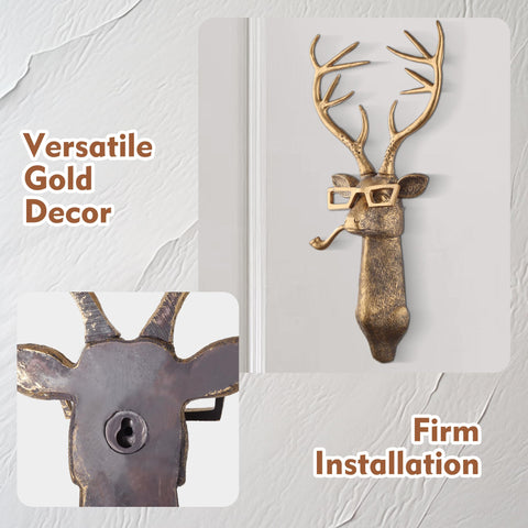 UITWMKTG gold glasses head decor offers distinctive style for entryways