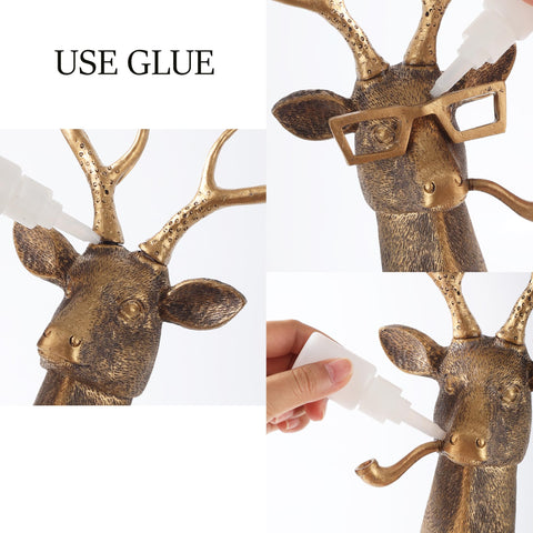 UITWMKTG gold animal head wall decor complements living rooms with luxe finish