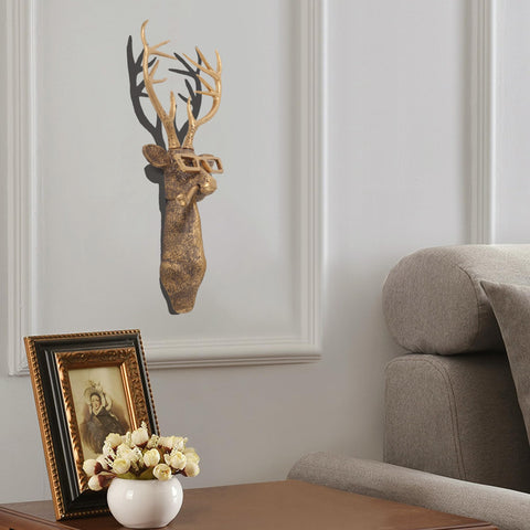 UITWMKTG gold resin head decor is durable and fade-resistant for daily display