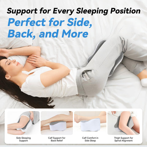 UJPFEO knee pillow between-legs support helps maintain hip and spine alignment during side sleep