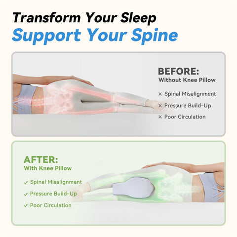 UJPFEO knee pillow memory foam adapts to body shape for personalized comfort during sleep
