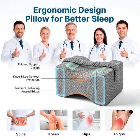 UJPFEO leg pillow between the knees helps relieve pressure for restorative sleep