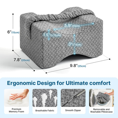 UJPFEO memory foam knee cushion contours to your legs for lasting comfort