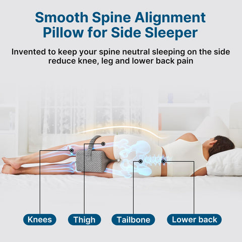 UJPFEO knee pillow helps side sleepers ease sciatic pressure during the night