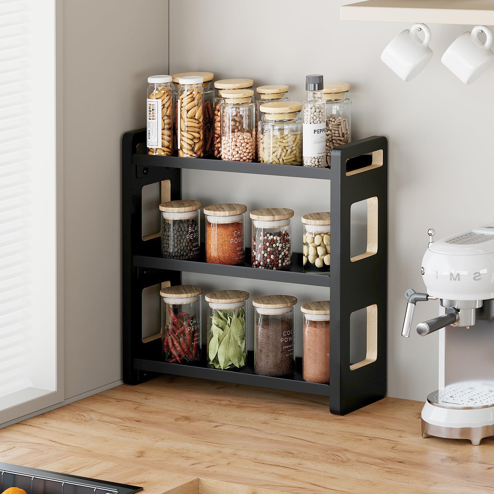UJQSUN cabinet storage solution declutters pantry or cupboard