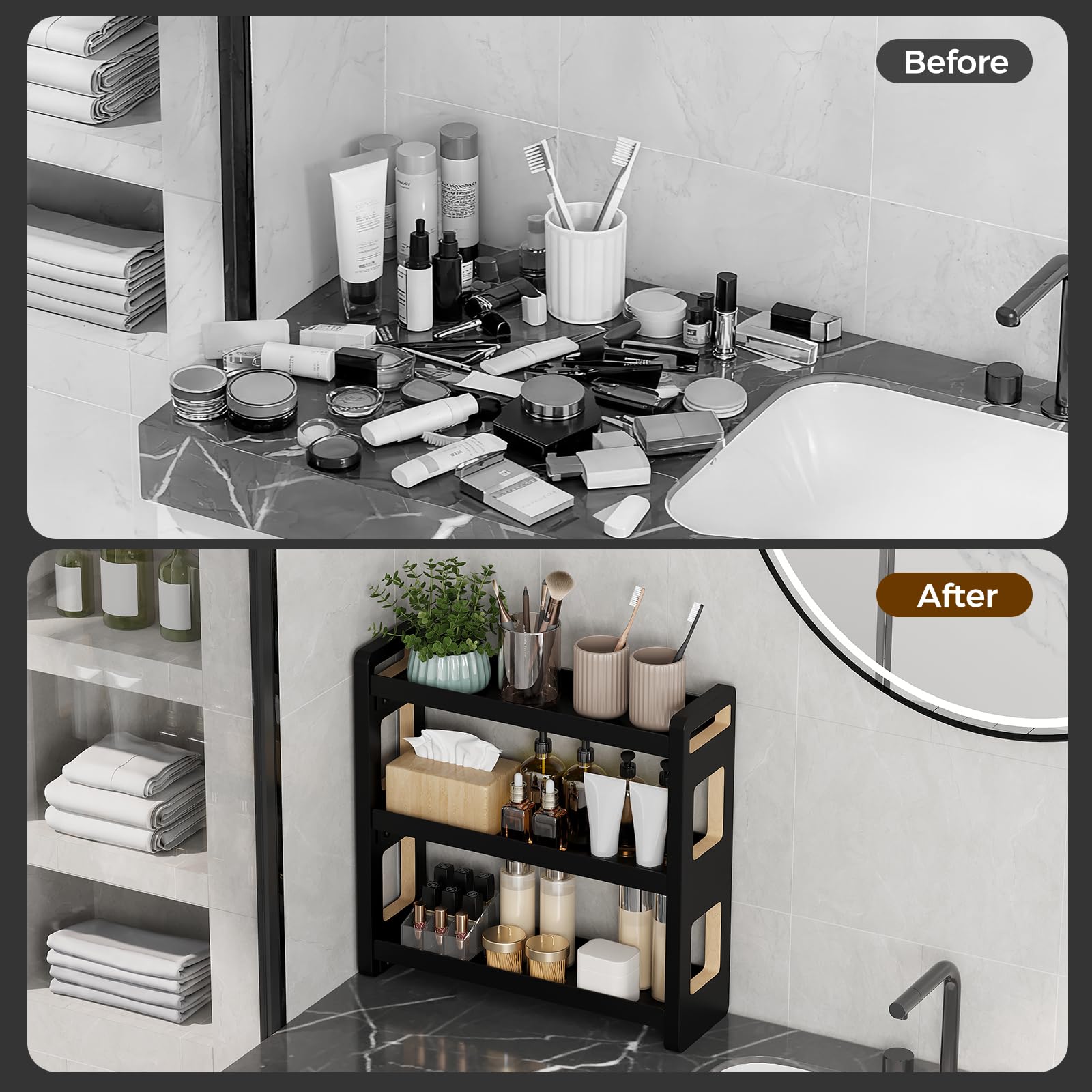 UJQSUN Cologne organizer for men keeps bottles visible and easy to grab