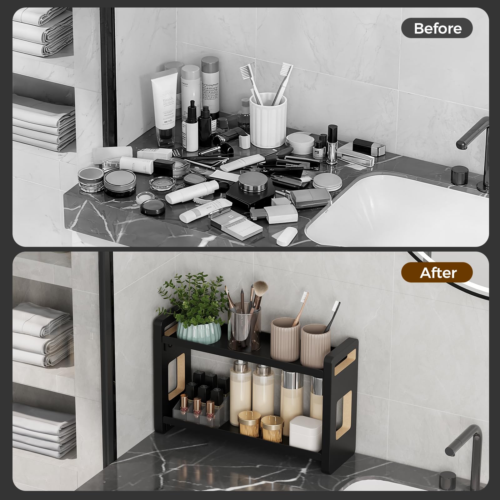 UJQSUN spice rack organizer inside cabinet keeping spice jars visible