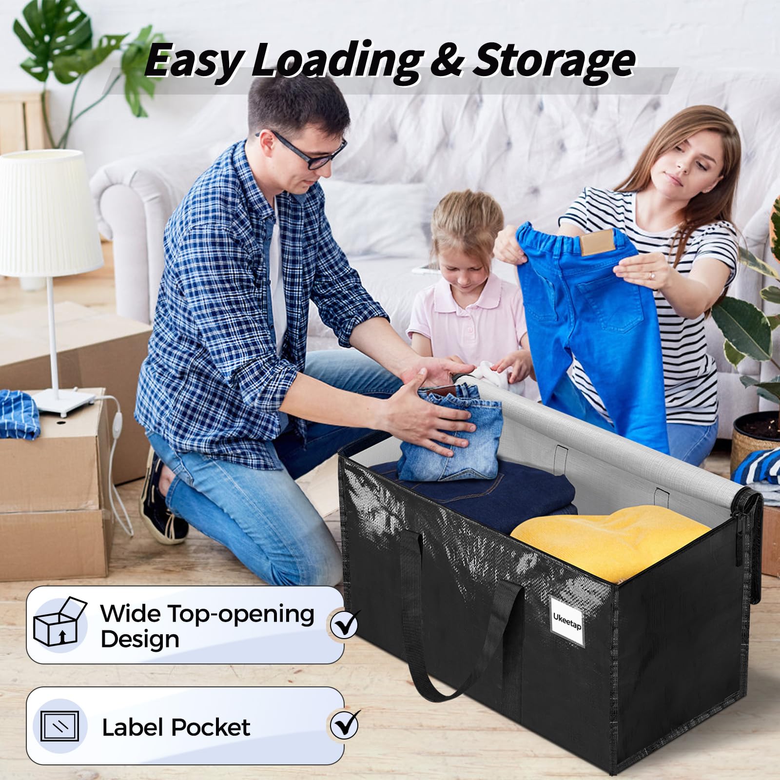 Ukeetap bags fold flat when empty for storage.