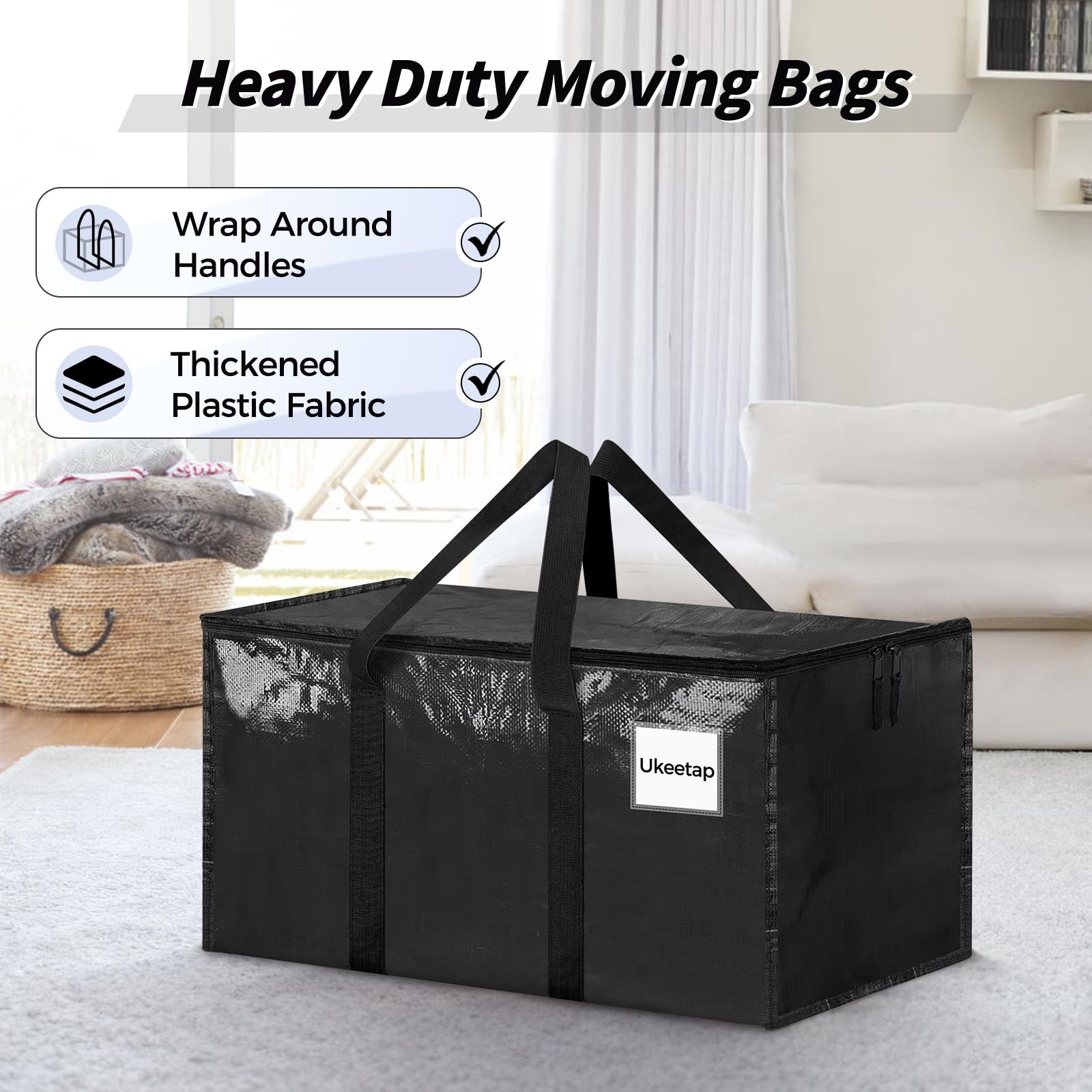 Ukeetap bags water-resistant fabric protects belongings.