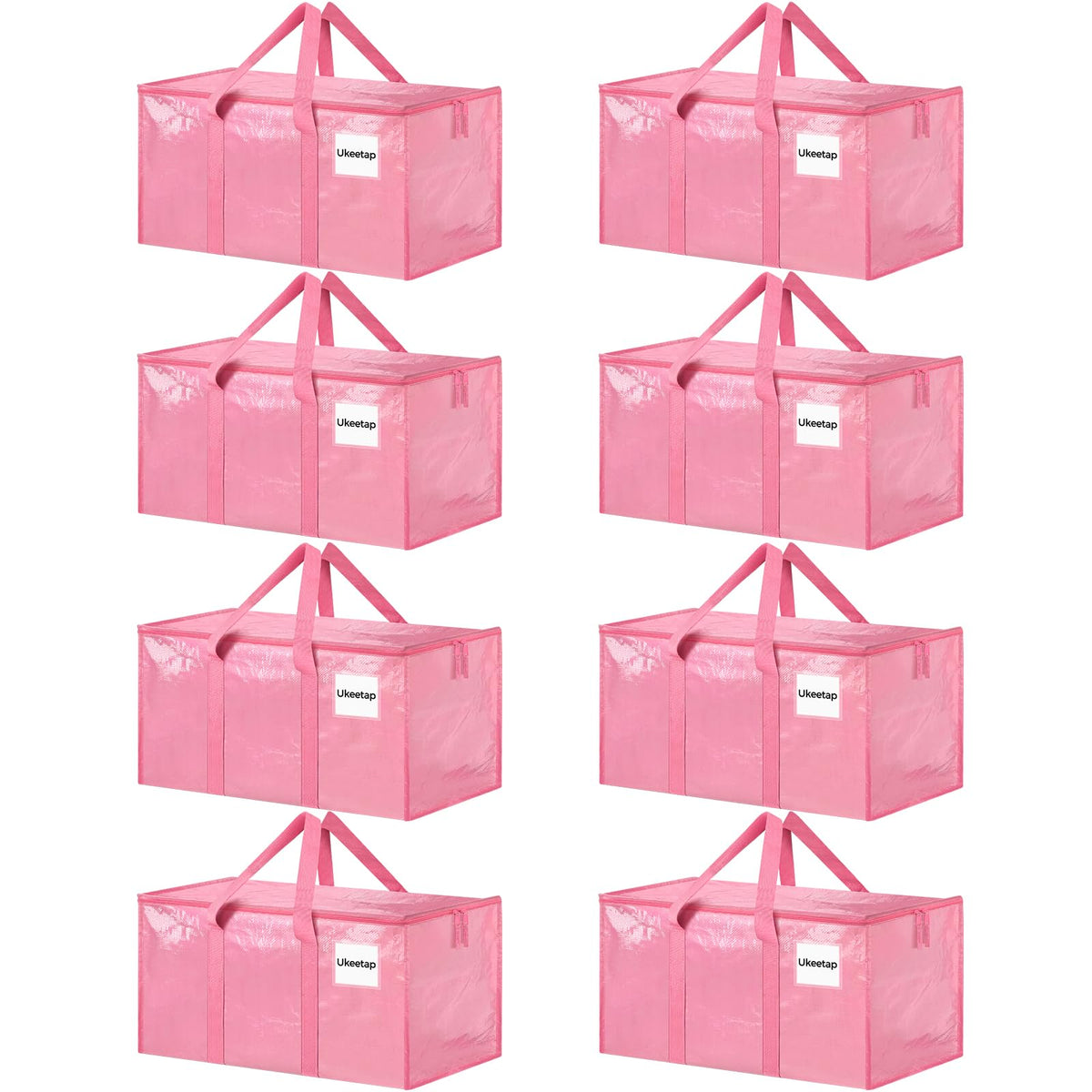 Ukeetap pink extra-large moving bags ready for spacious packing