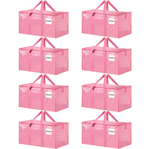 Ukeetap pink extra-large moving bags ready for spacious packing