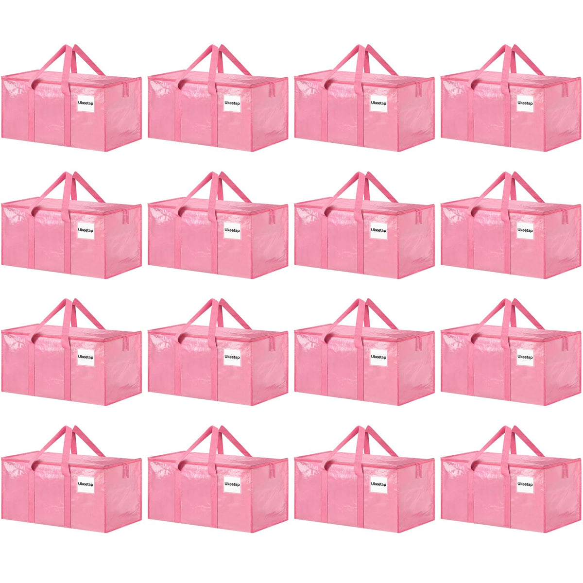 Ukeetap pink moving bags with wide top opening enabling easy loading and access