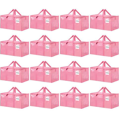 Ukeetap pink moving bags with wide top opening enabling easy loading and access