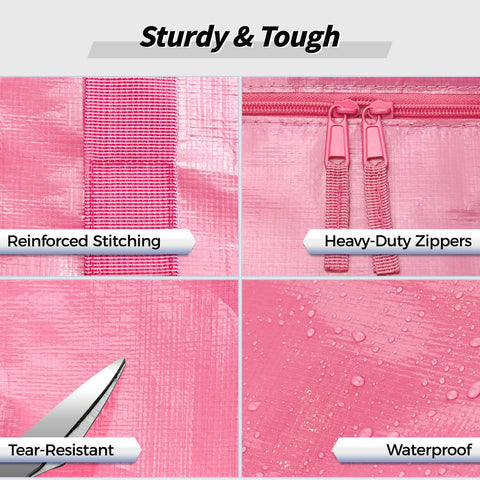 Ukeetap bags show reinforced handles and heavy-duty zippers for durability