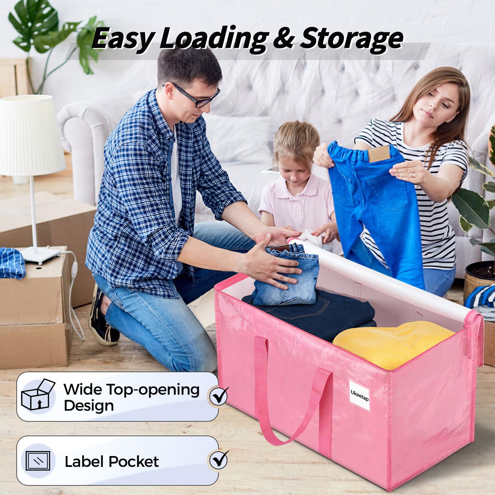 Ukeetap top-opening design enables quick loading and access