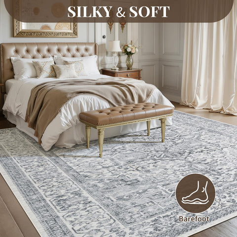 UKISS Area Rug is machine washable for easy cleaning between busy days.
